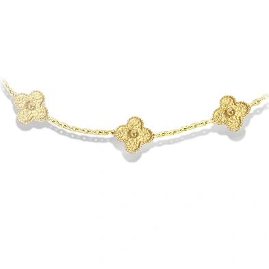 High quality cz clover design chinese good luck bracelet