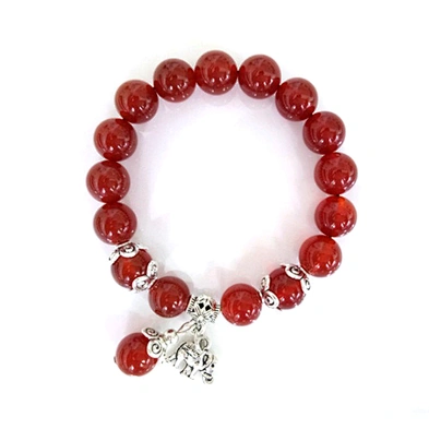 Nepal Glass Charm Gemstone Bead Women Pink Magnetic Friendship Bracelet Health Bangles Quotes