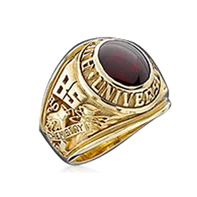 BA university class 18k gold plated zircon school jewelry bijou