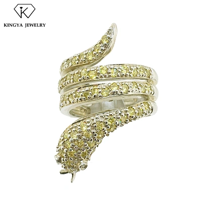 Fancy 2 grams royal snake shaped gold ring design for men