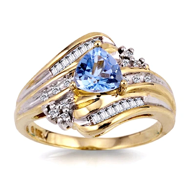 Blue crystal gold plating new gold ring models for men