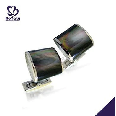 Cheap black enamel shiny wholesale mens cufflink shirts