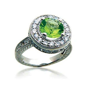 Round green stone wholesale mixed lots sterling silver rings