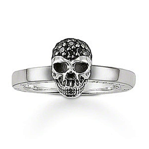 Promotional skull design unique silver rings