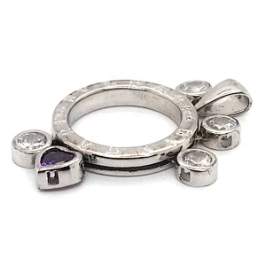 Cute Footprint Shape Silver Slide Beads Charm Design Boy And Girl Pendant
