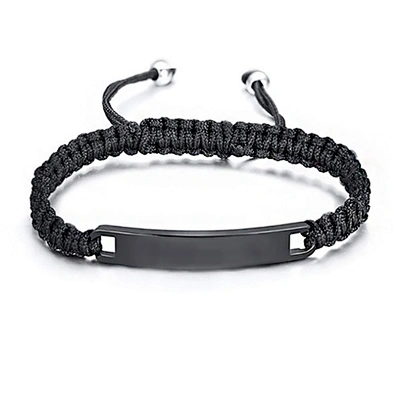Fashion engraved wholesale adjustable leather cord bracelet
