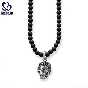 Good accessories skull design black pearl fashion costume jewellery