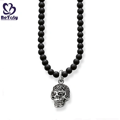 Good accessories skull design black pearl fashion costume jewellery