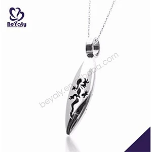 Fashion style shiny stainless steel men bullet pendant