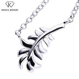 Cheap sublimation blank leaf charm pendant with chain