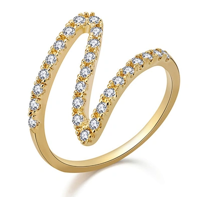 Gold plated wholesale custom 925 silver ring for female