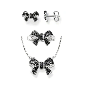 Fairy black bowknot design bridal fashion jewellery sets