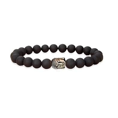 Seed bead solid gold budda handmade bracelet men's jewellery