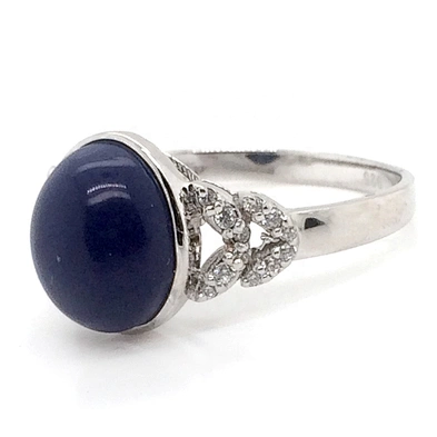 Zircon Pave Setting Double Heart Shape Design Angel Wing Jewelry With Blue Gemstone