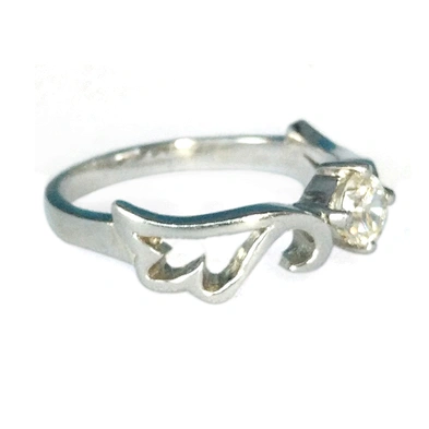 Fine guangzhou women's wings ring 9925 sterling silver jewelry finding