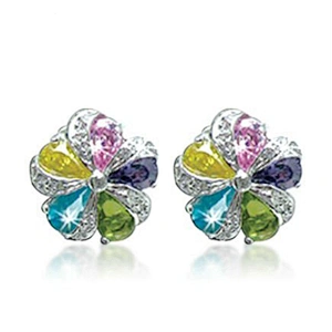 Precious black stone one-piece dress earring lifts aretes fashion jewelry