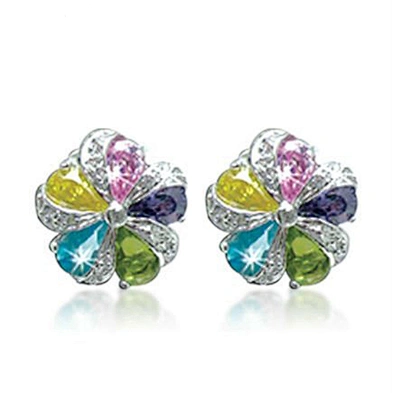 Precious black stone one-piece dress earring lifts aretes fashion jewelry