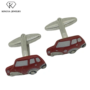 Custom design enamel car shape novelty cufflink