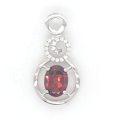 Bubble Gum Bead Red Coral Necklace, Red Tourmaline Necklace, Swirled Charm Red Stone Silver Bubble Necklace