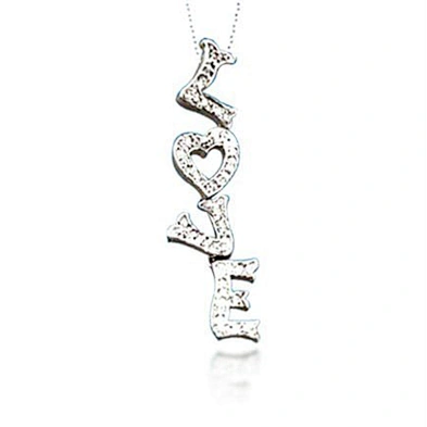 Romantic love design silver crystal girlfriend heart pendant necklace