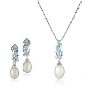 Flower With Multi Chain Design Silver Diy Pearl Necklace