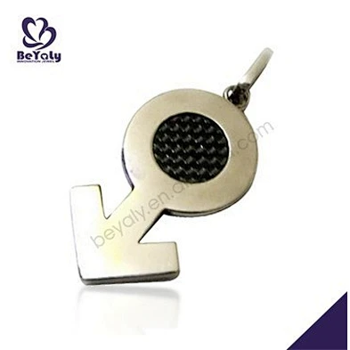 Simple design boys cool custom engraved logo charm