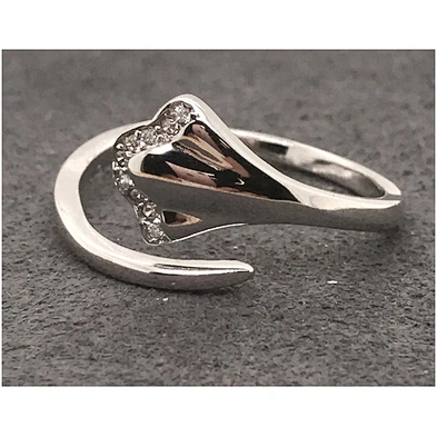 925 cz Sterling Silver White Gold Italian Ring For Men