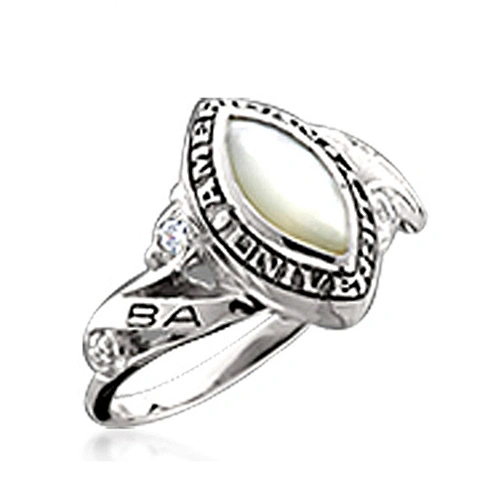 White stone graduation wholesale cheap mens silver rings