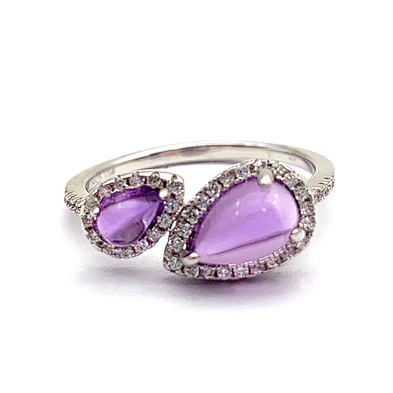 New arrival teardrop shape citrine durzy silver rings trader