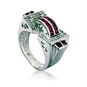 Luxurious purple bridge silver gold lion of judah ring