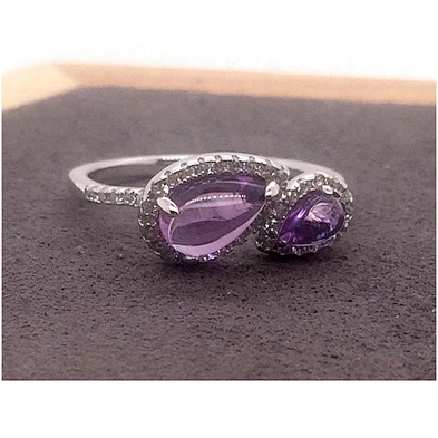 New arrival teardrop shape citrine durzy silver rings trader