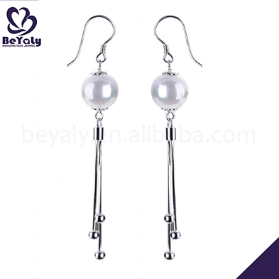 Boho Jewelry 925 Silver Tassel Earrings, Fashion Pearl Earrings Trend 2020