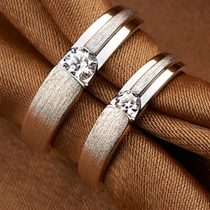 White Gold Italian cz 925 Sterling Silver Ring For Men