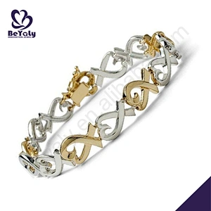 Simple silver love knot custom friendship bracelets