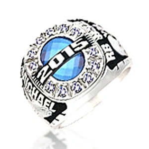 Good souvenir blue sapphire sterling silver rings