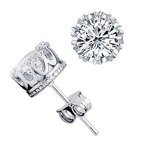 Online Wholesaler Handmade Party 5925 Italy Silver Jewelry Crown Earring