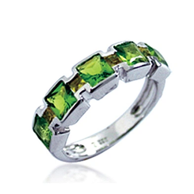 Graceful silver fashion jewelry indian emerald rings