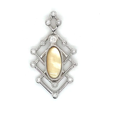 Hollow Design Stone Costume Jewelry Silver Smart Design Geometric Pendants