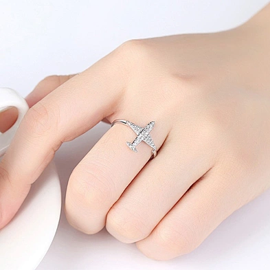 1 carat diamond solitaire engagement airplane ring price