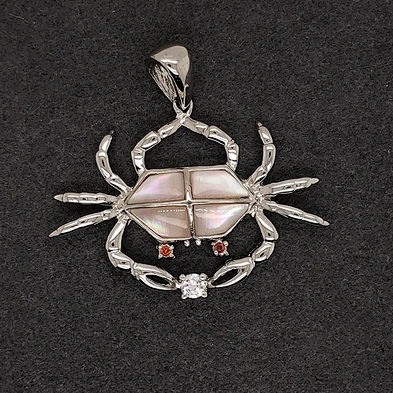 Beautiful Elegant Pink Shell Female Favor Crab Shape Design Necklace Pendant