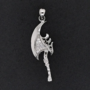 925 Silver Jewelry With Cz Stone, Fashion Cz Stone Jewelry Bridal Necklace, Micro Pave Charms Axe Cz Necklace Set