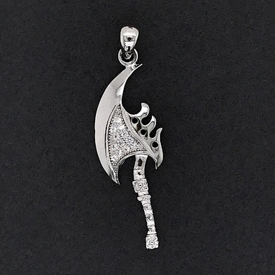 925 Silver Jewelry With Cz Stone, Fashion Cz Stone Jewelry Bridal Necklace, Micro Pave Charms Axe Cz Necklace Set