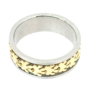 Gold decorative men finger modern jewellery sets stainless steel