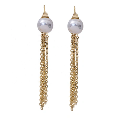 Premium French pearl multi-tassel earrings, two ways to wear silver needle earrings