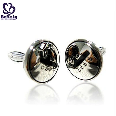 Round shape big V alphabet cufflinks and tie pins
