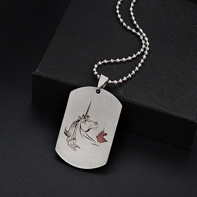 Wholesale stainless steel jewelry making supply horse necklace charm pendant
