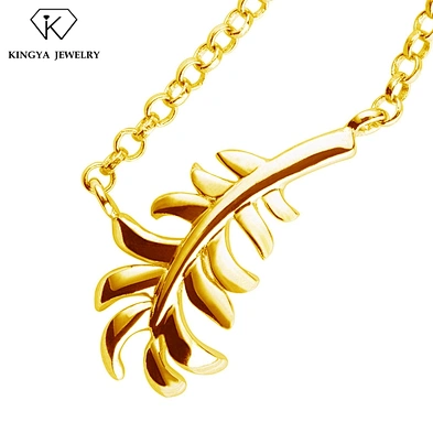 Cheap sublimation blank leaf charm pendant with chain