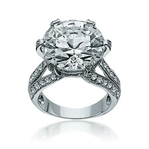 Cubic zircon 6925 silver band ring jewelry engagement ring band