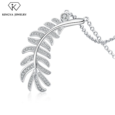 Bridal Wedding Fancy White Cz Stone Leaf Jewelry Necklace Set