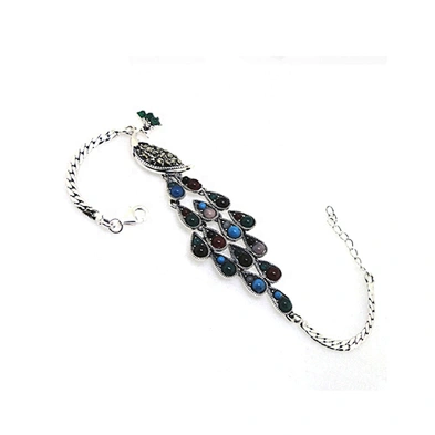 Anchors Crosses Leather Peacock Magnet Accessories For Ocean Jasper Wristband Feather Bracelet